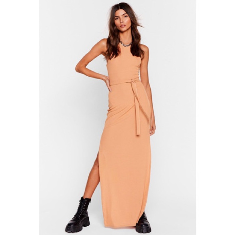 NASTY GAL Racerback Belted Maxi Dress - Picture 3 of 4